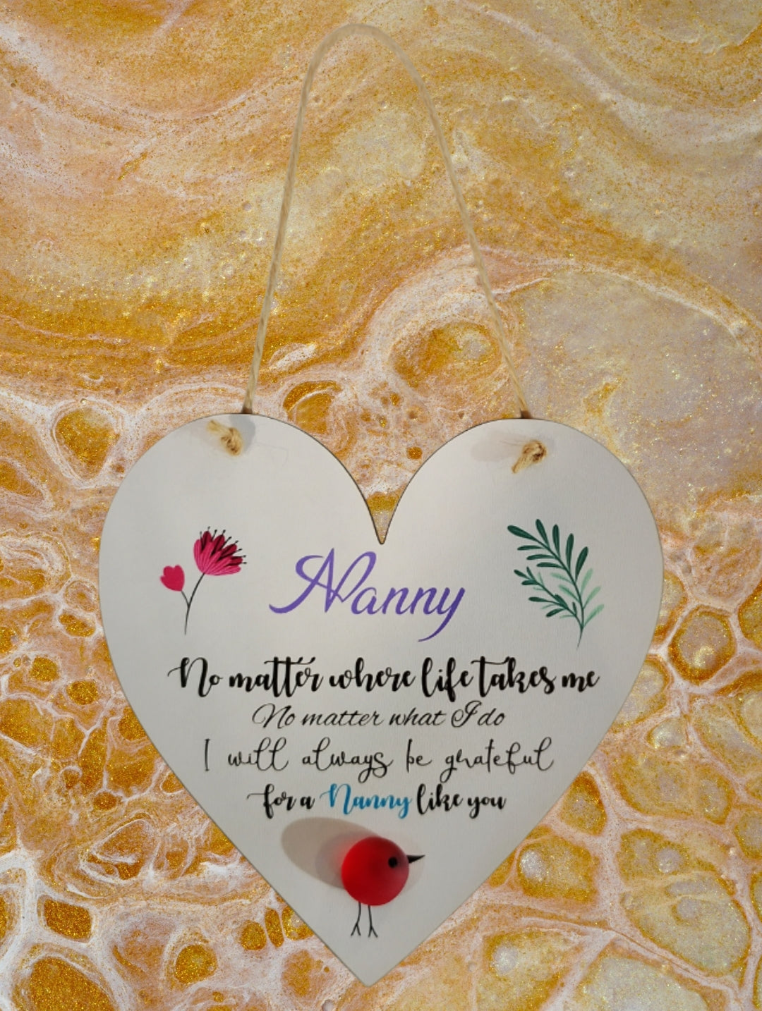 Granny/Nanny hanging heart plaque