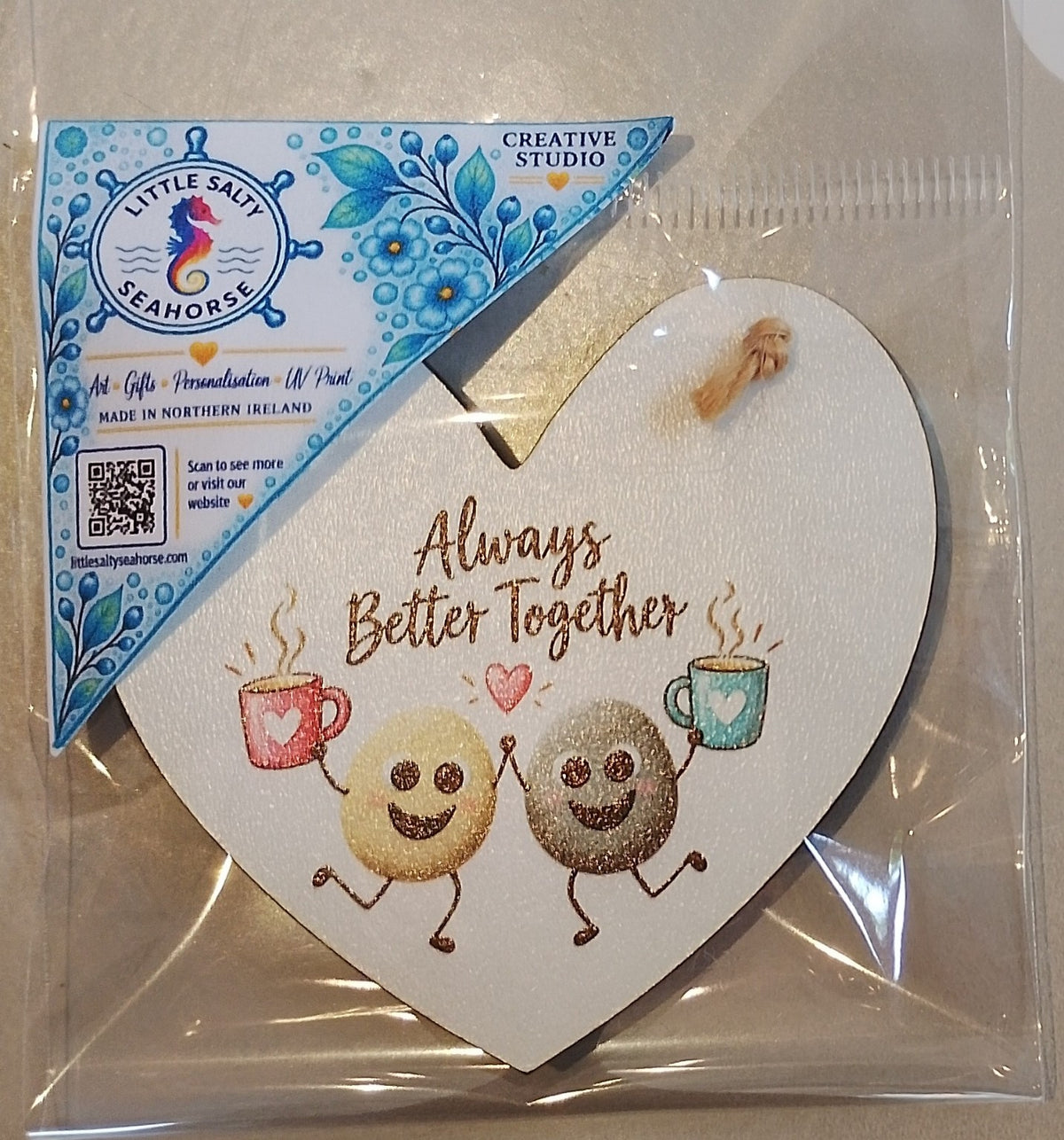 Always Better Together mini friendship hanging heart