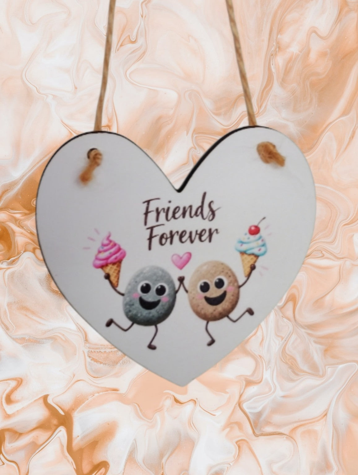 Friends Forever mini friendship hanging heart