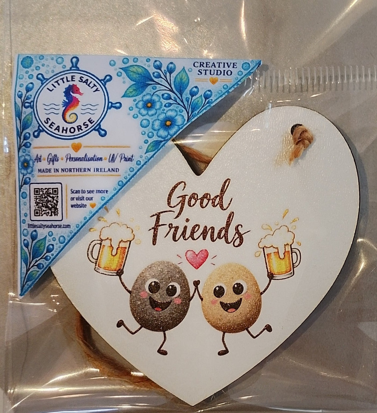 Good Friends mini friendship hanging heart