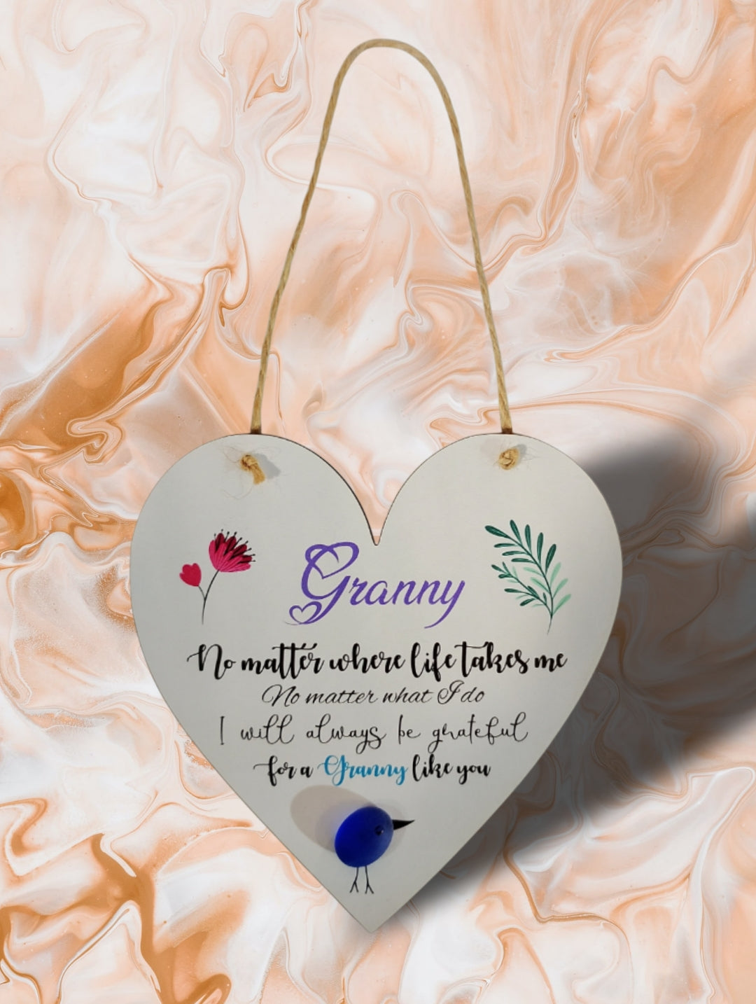 Granny/Nanny hanging heart plaque