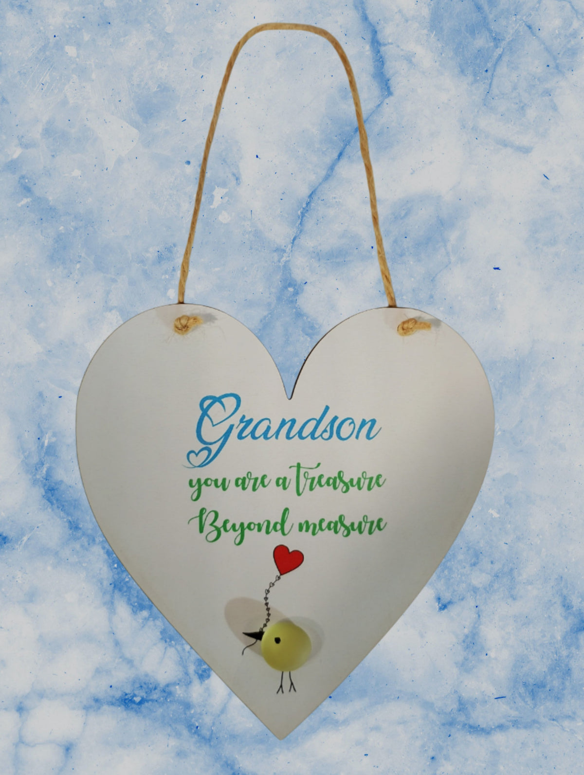 Grandchild Heart Plaque Gift | Little Salty Seahorse