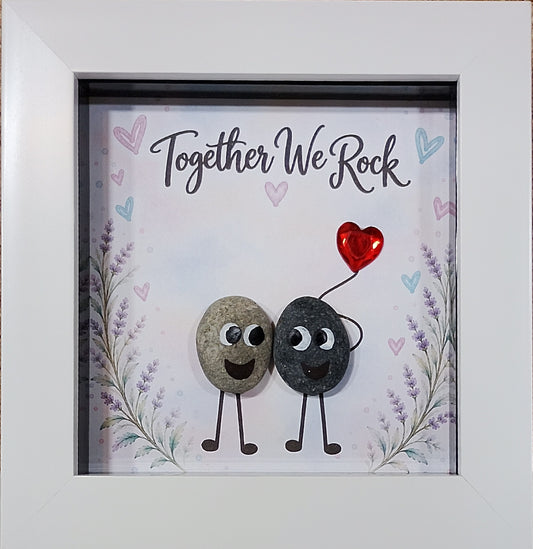 Together We Rock; Irish Pebble Art; Sea-glass art; Unique Handmade Gifts;