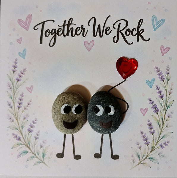 Together We Rock; Irish Pebble Art; Sea-glass art; Unique Handmade Gifts;