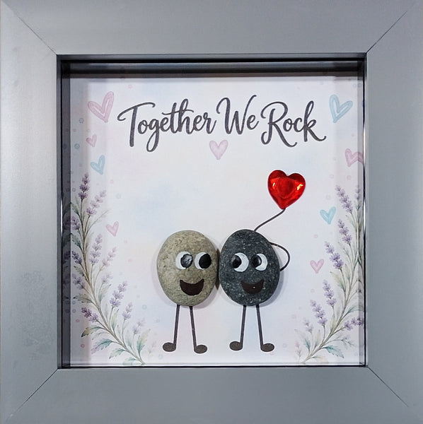 Together We Rock; Irish Pebble Art; Sea-glass art; Unique Handmade Gifts;
