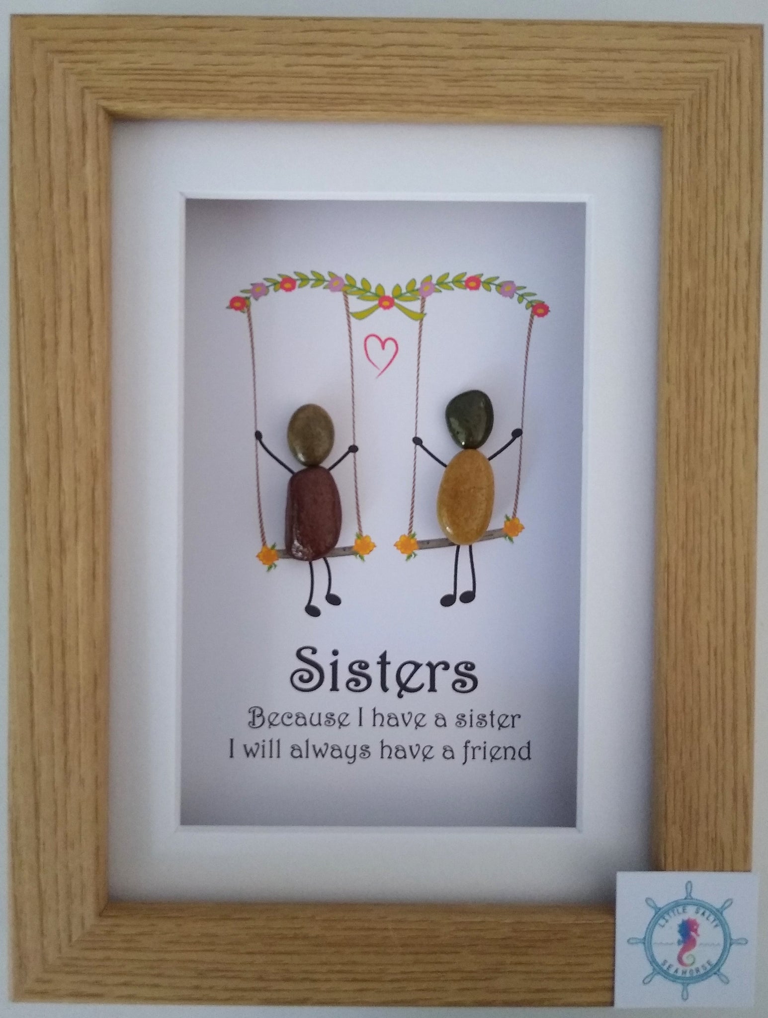 Sisters Pebble Art