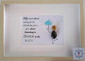 Dance in the Rain; Pebble Art; Irish; Handmade Gifts