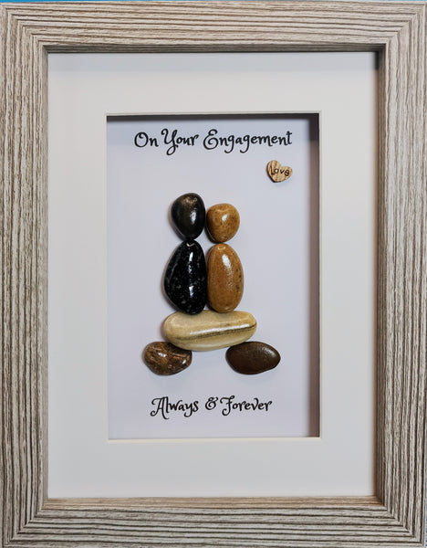 Engagement gift; Irish pebble art