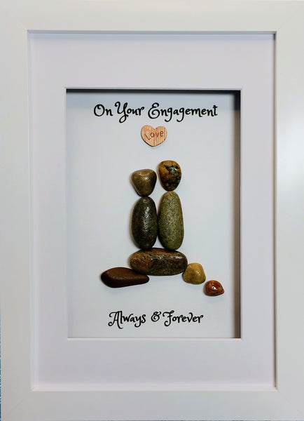 Engagement gift; Irish pebble art