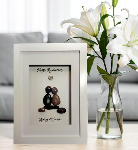 Anniversary Pebble Art Picture