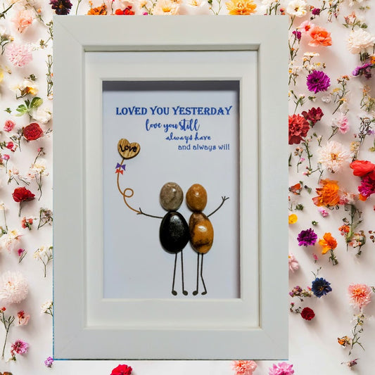 Romantic Gift; Irish Pebble Art; Sea-glass art; Unique Handmade Gifts;