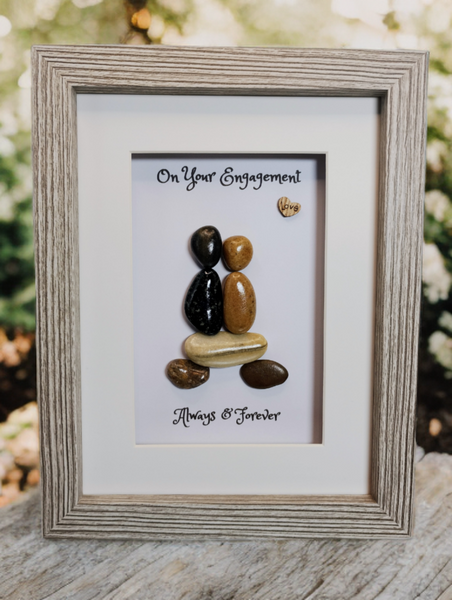Engagement gift; Irish pebble art