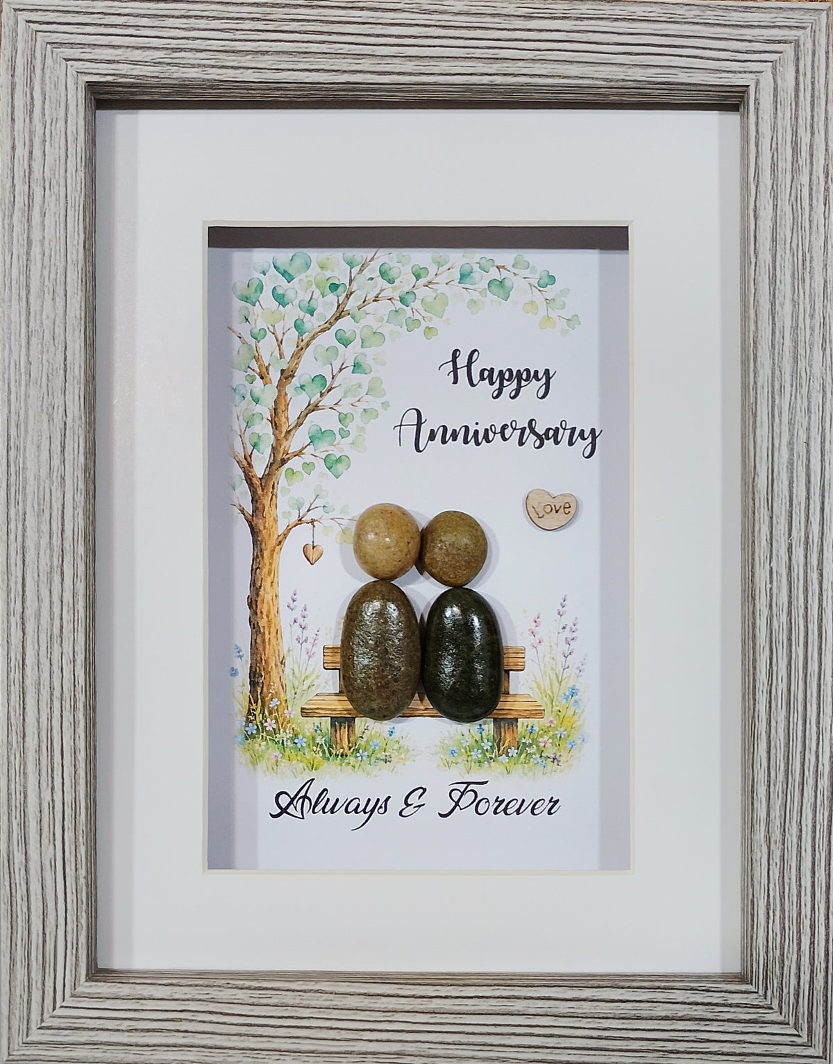 Anniversary; Irish Pebble Art; Sea-glass art; Unique Handmade Gifts;