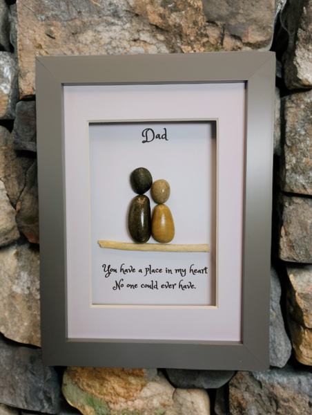 Dad; Dad Gift; Dad pebble art