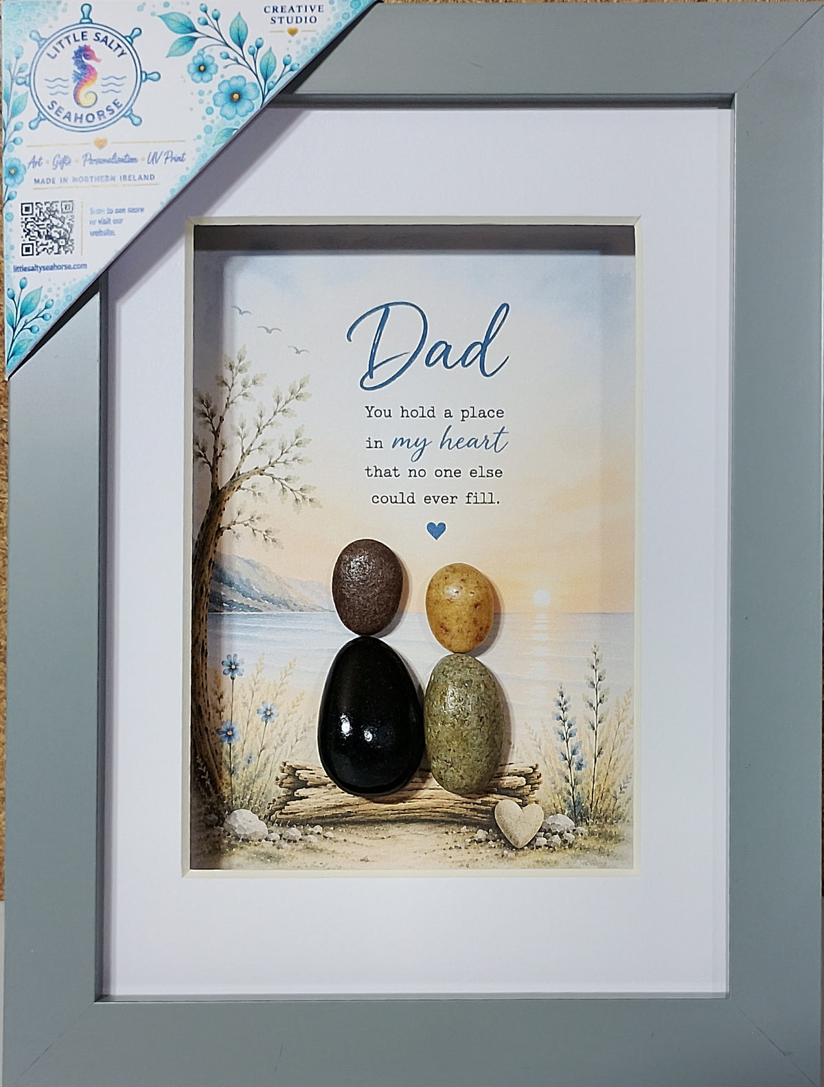 Dad; Dad Gift; Dad pebble art