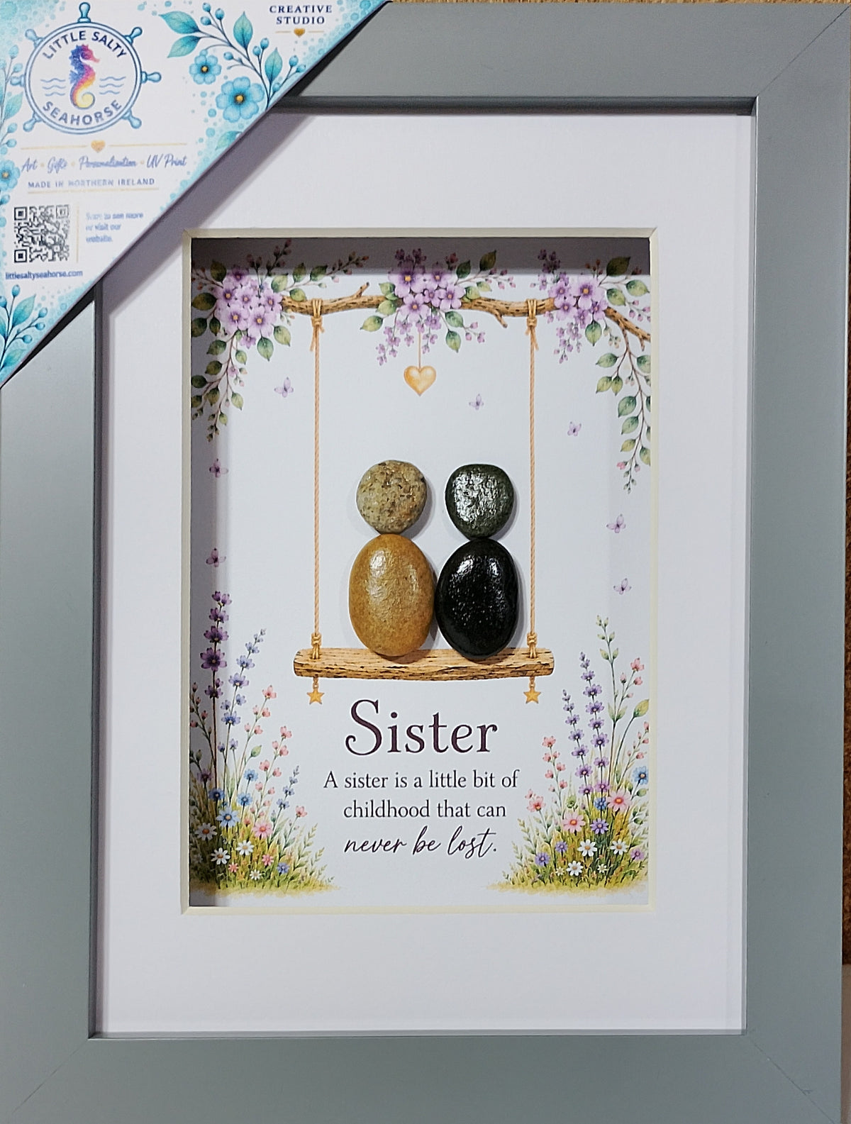 Sisters Pebble Art