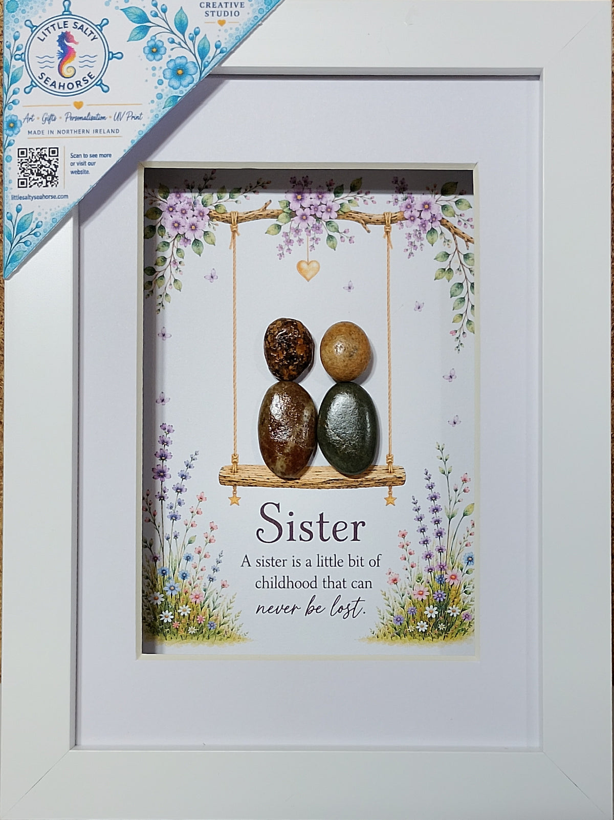 Sisters Pebble Art