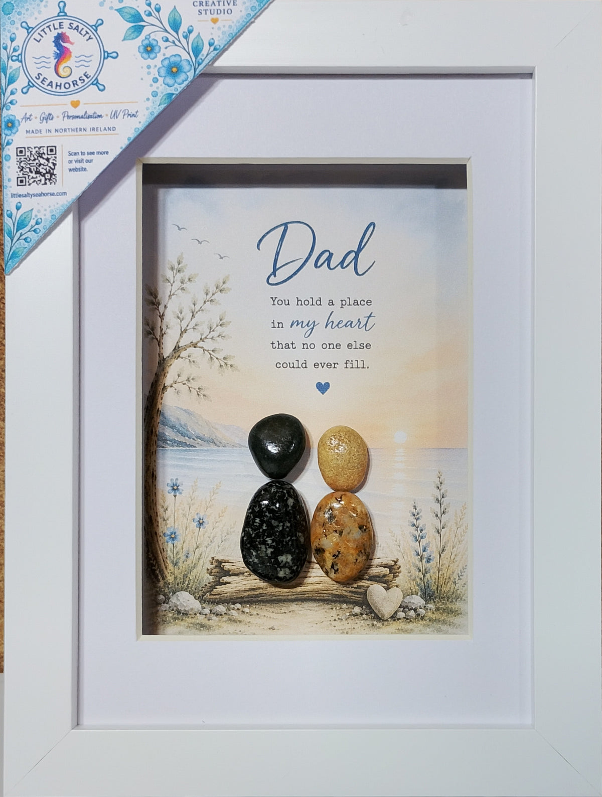 Dad; Dad Gift; Dad pebble art