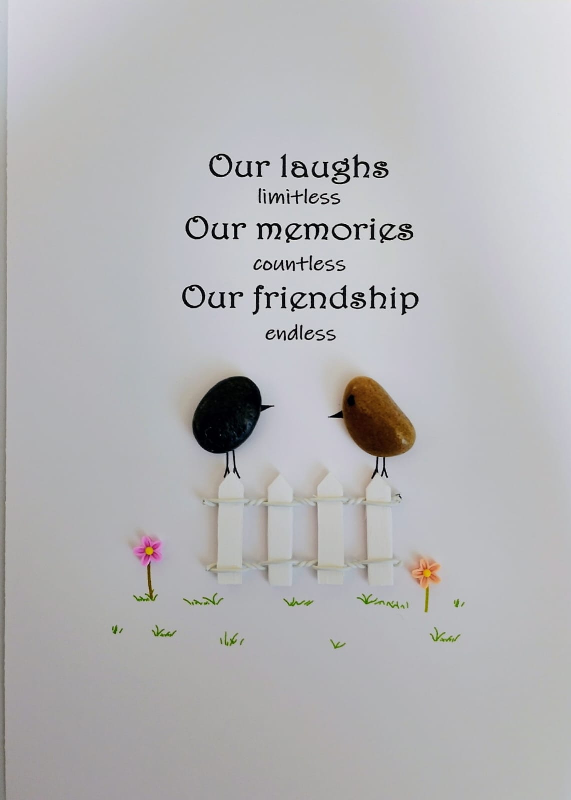 Friendship pebble art