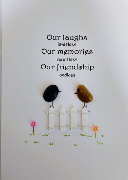 Friendship pebble art