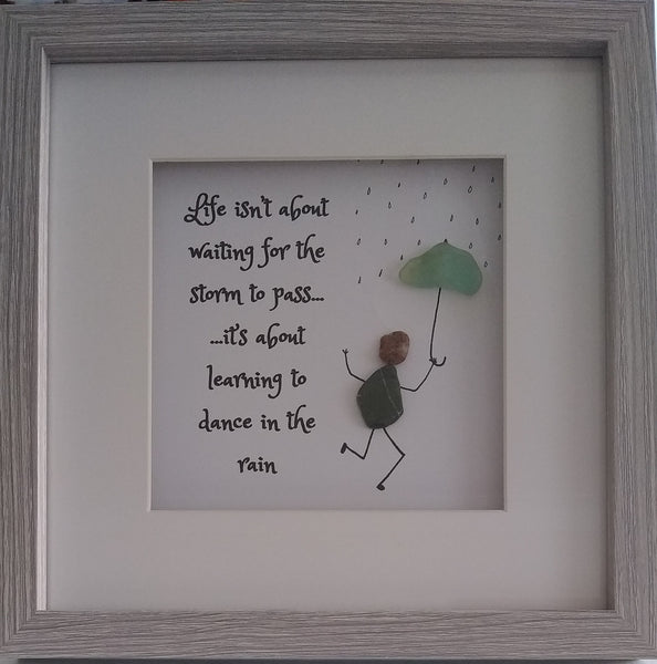 Dance in the Rain; Pebble Art; Irish; Handmade Gifts